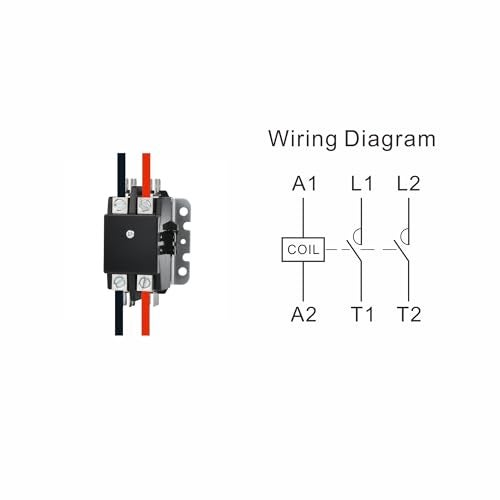 SunLee 2 Pole 40 Amp contactor 120v Coil UL 2 Pole Lighting Load 50 AMP Contactor Equivalent to 42CF15AF Condenser Compressor Contactor - Image 5