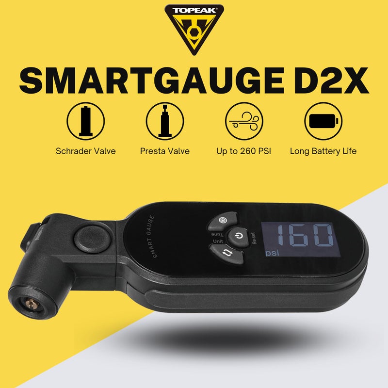 TOPEAK Topeak TSGD2X SmartGauge D2X Digital Tire Pressure Gauge  - Image 2