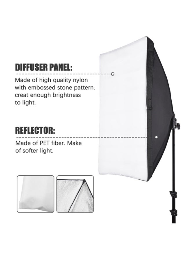 FlashHawk Glanfen Photography Lighting Kit, 2 Pcs 200W 3 Colors Bulbs Soft Boxes with Remote Controls and Carry Bag for Portrait Product Shooting  - Image 3