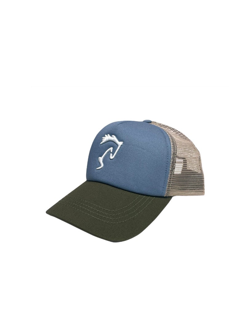 Fighter Gifts Horse Green Beige Head Cap - Image 1