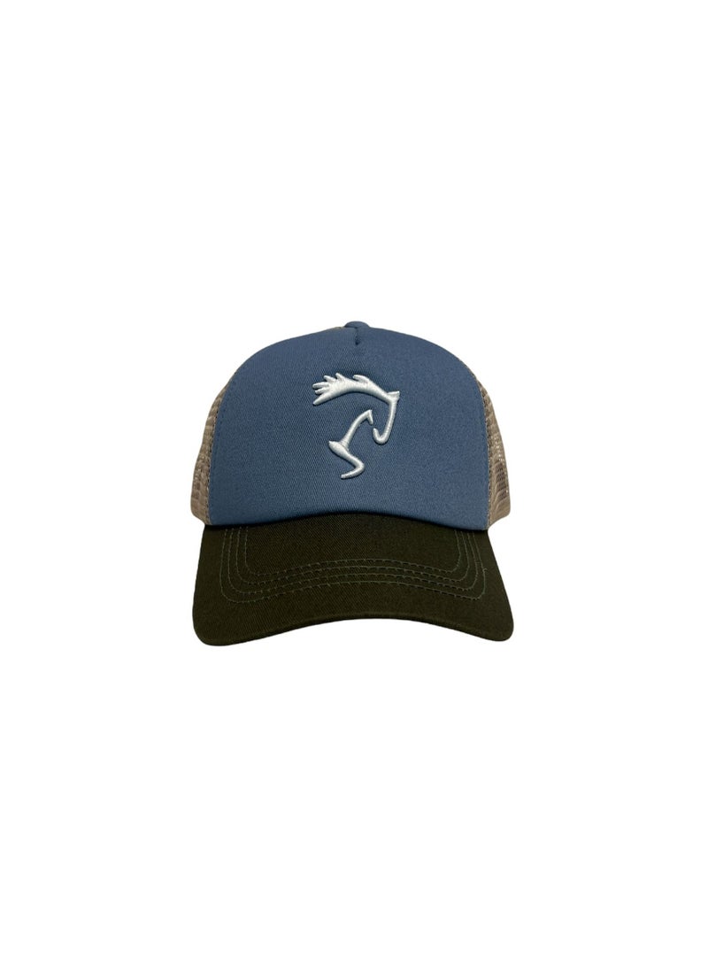 Fighter Gifts Horse Green Beige Head Cap - Image 2