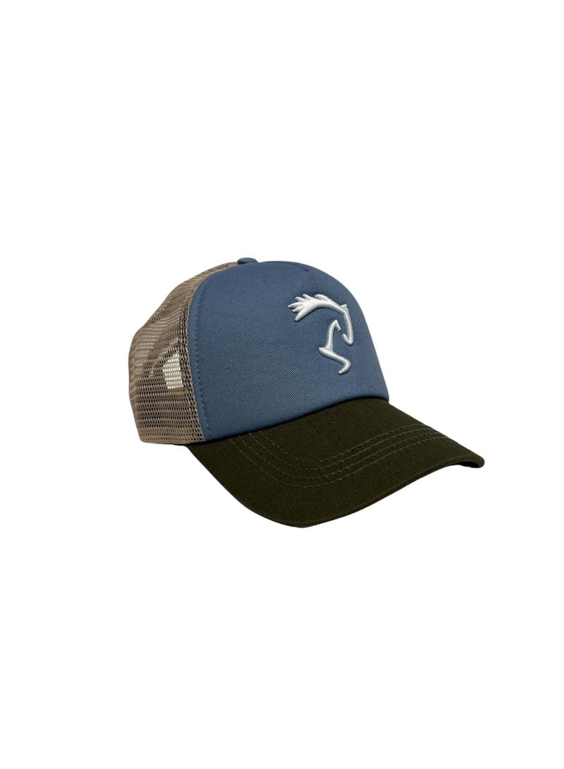 Fighter Gifts Horse Green Beige Head Cap - Image 3