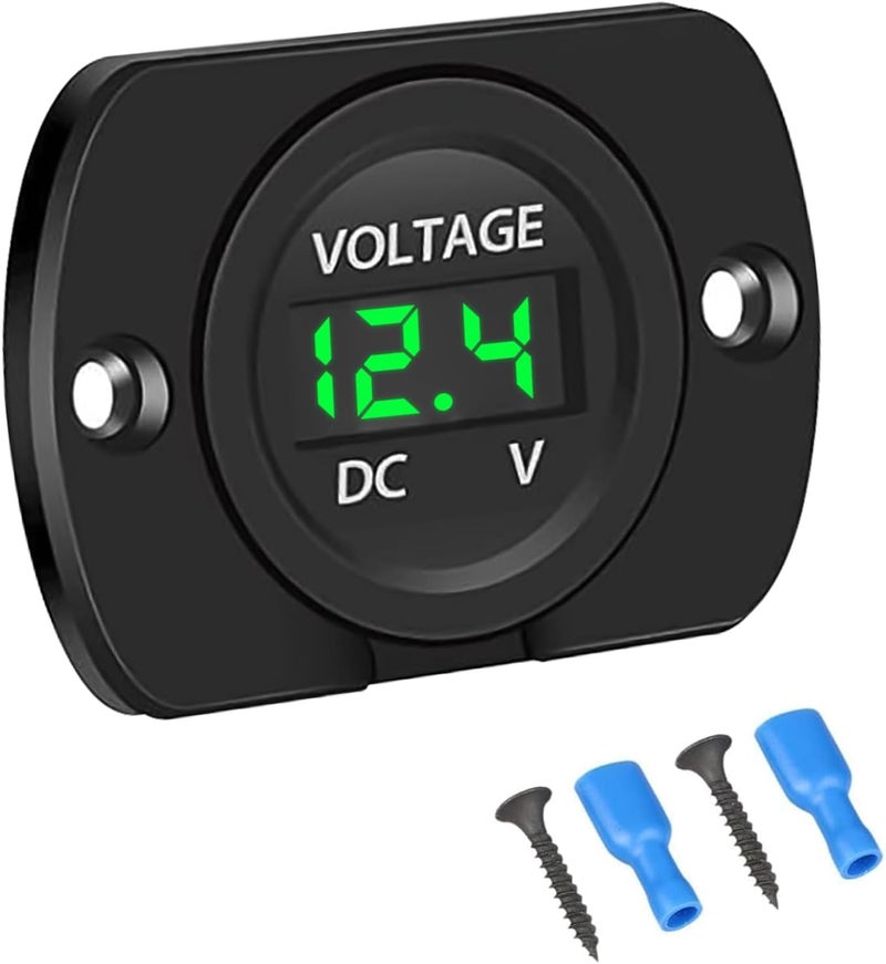 Linkstyle DC 12V 24V Car Voltmeter with LED Digital Display Panel - Image 1
