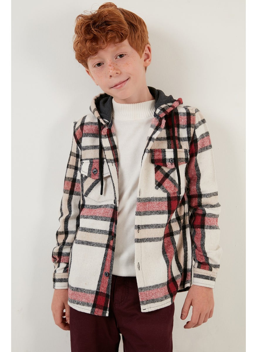 Hooded Pocketed Plaid Lumberjack Shirt Boy's Shirt CF22W814672 - pzsku/ZB0735394665B3CBB3E5EZ/45/_/1725791874/6d172768-81e3-49ad-a63a-6ffc135ea402