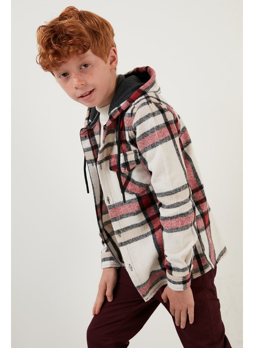 Hooded Pocketed Plaid Lumberjack Shirt Boy's Shirt CF22W814672 - pzsku/ZB0735394665B3CBB3E5EZ/45/_/1725791957/cbc1b906-b010-44ac-ad5f-b01d9e87473d