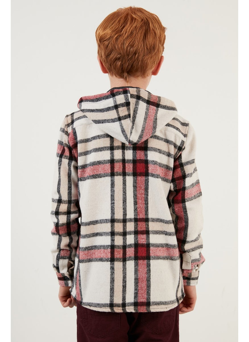 Hooded Pocketed Plaid Lumberjack Shirt Boy's Shirt CF22W814672 - pzsku/ZB0735394665B3CBB3E5EZ/45/_/1728060325/095cf8d6-91f1-40b8-ae1e-679ed0b162da