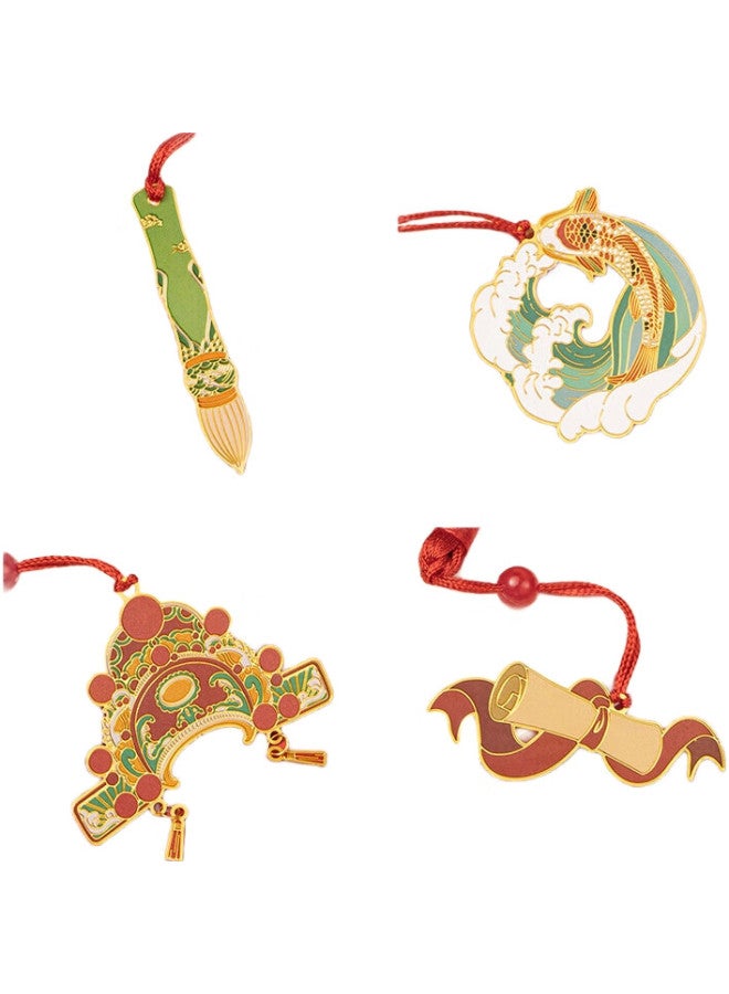 TIANSE Golden List Chinese Style Bookmark Gift Box For Students, Awards, College Entrance Exam Encouragement, Koi Graduation Commemoration, Postgraduate Entrance Exam, Cultural And Creative Souvenir Gift, 4 Pieces Ts-5898 Bright Future - Image 1