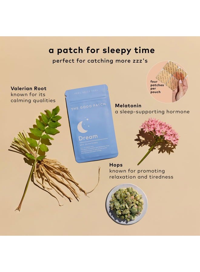 general Plant Powered Sleep Support - Sustained Release Dream Patch with Melatonin, Hops, Valerian Root - 2 Pack (8 Sleep Patches) - Image 2