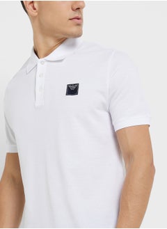 EMPORIO ARMANI Beachwear Logo Polo Shirt  - Image 3