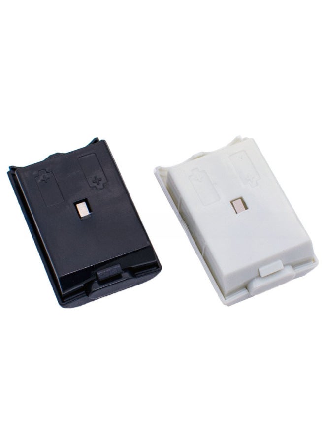 غطاء بطارية مقبض XBOX360 غطاء خلفي لبطارية XBOX360 باللونين الأسود والأبيض غطاء بطارية XBOX360 متوفر في المخزون-لون المنتج: أسود-مع ملصقات