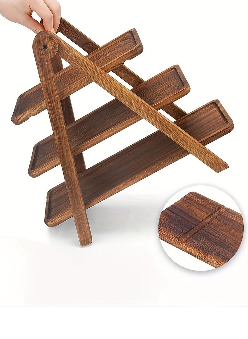 Three-Tier Wooden Tray, Rectangular Food Tray with Removable Stand, Suitable for Kitchen, Cupcakes, Spices, Delicatessen, Party, Home Decor, Durable, Eco-Friendly, Space-Saving, Easy to Clean, Perfect for Serving, Hosting, Gift Idea, Modern Design  - Image 4
