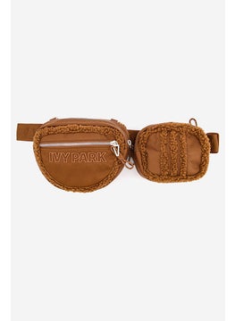 Adidas Women Ivy Park Sherpa Belt Bag 20 L x 15 H x 5 W cm, Brown  - Image 1