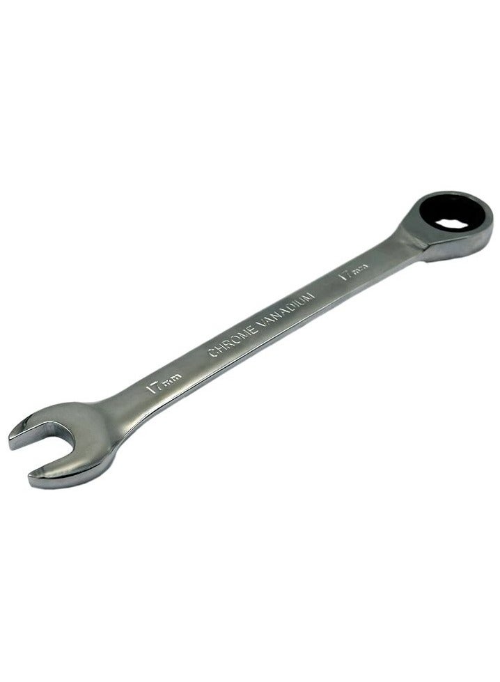 Jaw and Ring Combination Spanner Size:17mm Made From Chrome Vanadium Steel - Image 2