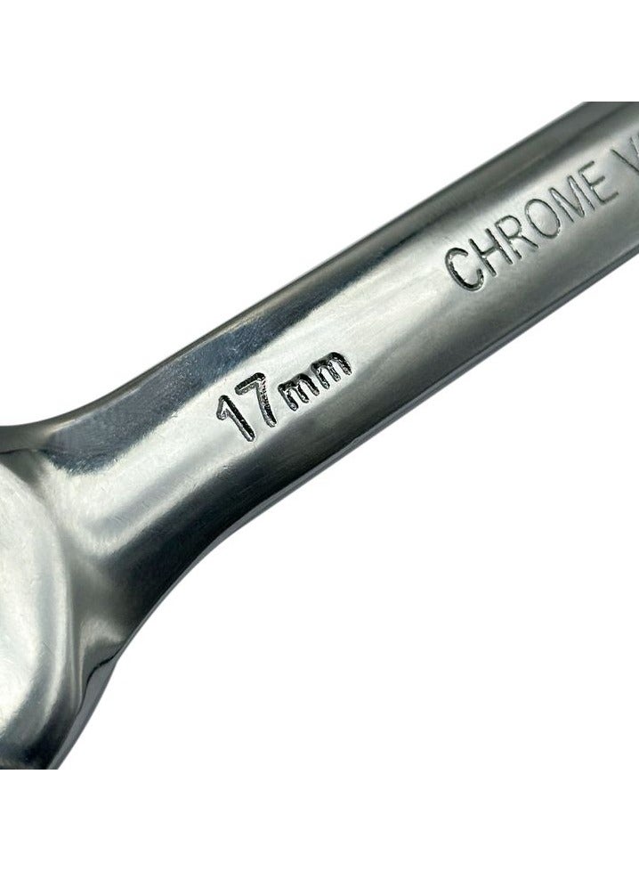 Jaw and Ring Combination Spanner Size:17mm Made From Chrome Vanadium Steel - Image 5