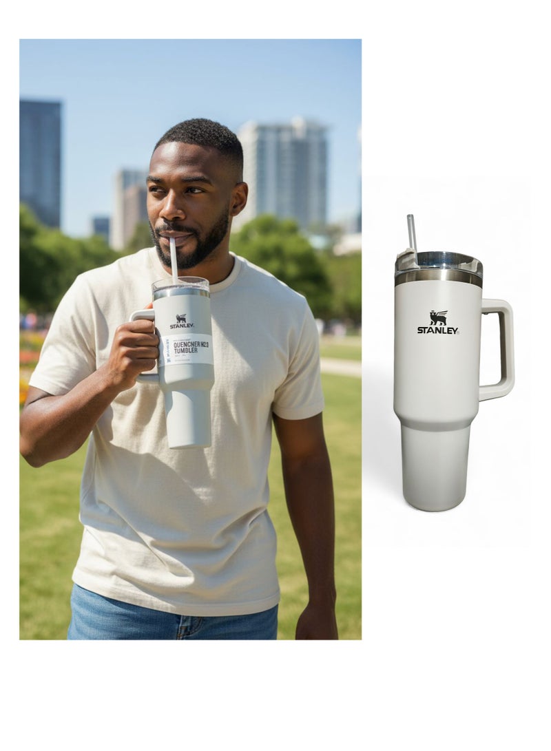 Stanley Quencher H2.0 FlowState Stainless Steel Vacuum Insulated Tumbler with Lid and Straw for Water or Coffee and Juices - Image 1