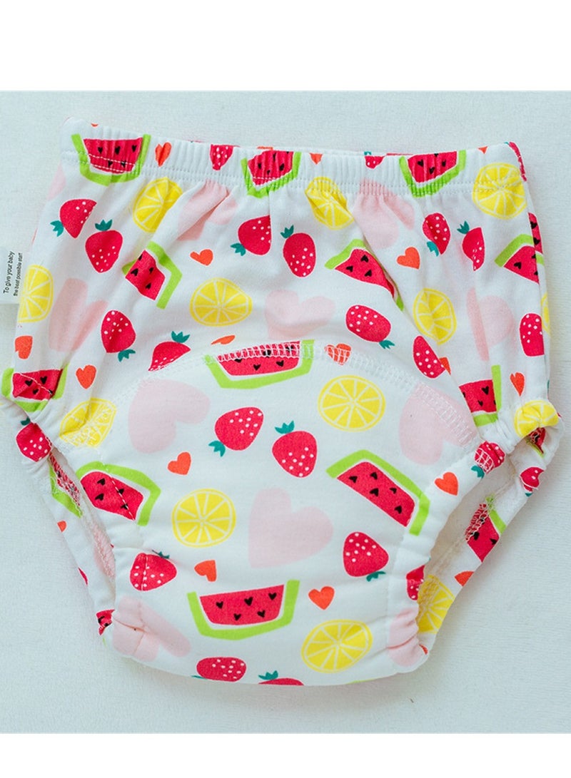 Loquat Squality Baby Training Washable Cut-Out Breathable Diaper Pants Red 