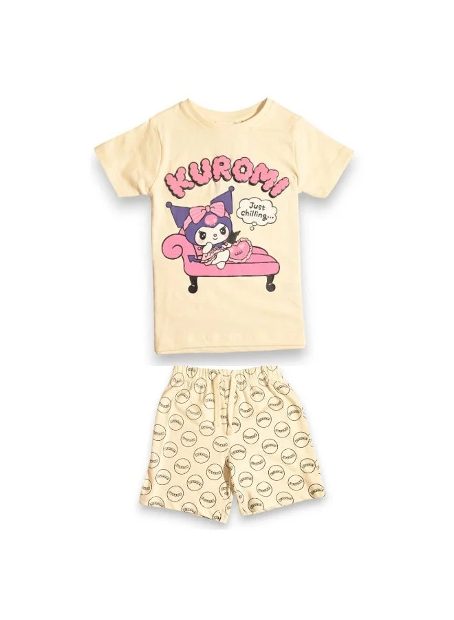 kuromi KUROMI GIRLS T-SHIRT & SHORT SET‬