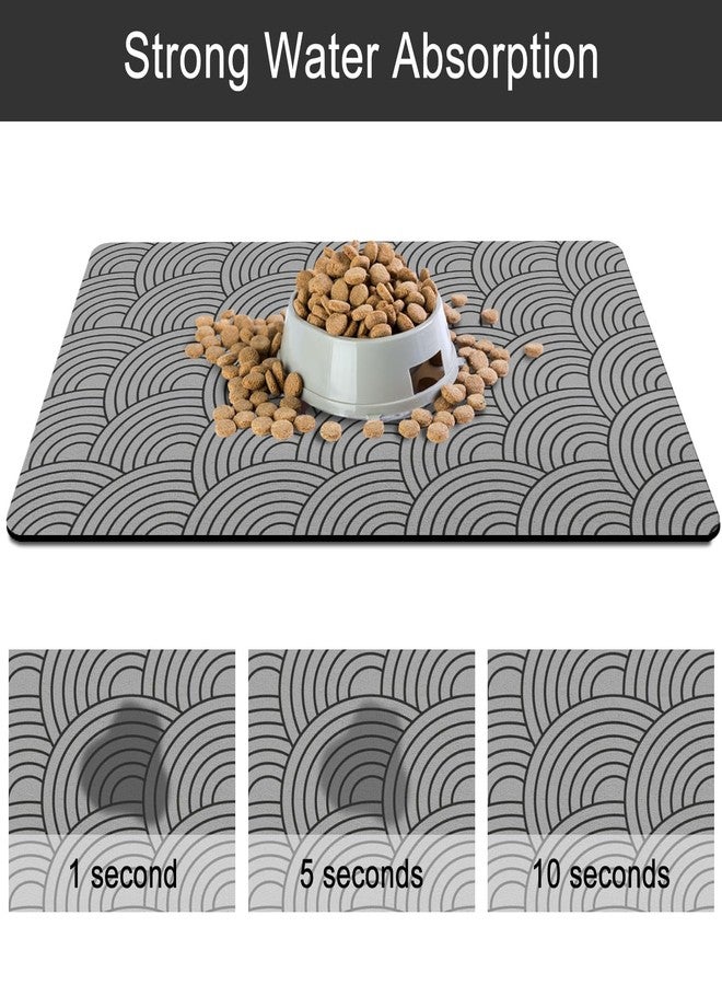 QXWREL Dog Food Mat for Floors, Absorbent and Quick-Drying Pet Cat Food Mat,Anti-Fouling and Easy-to-Clean Pet Feeding Mat,Dog Bowl Mats for Messy Drinking Water Bowls.16 x24inch Boho Style - Image 5
