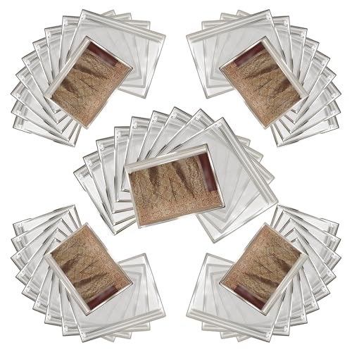 FabPax Premium Saree Cover for Storage & Travel, Transparent Non-Woven Saree Bag with Zipper, Dustproof Wardrobe Organizer for Silk, Designer & Wedding Sarees (36x42 cm) (Silver, Set of 50) - Image 1