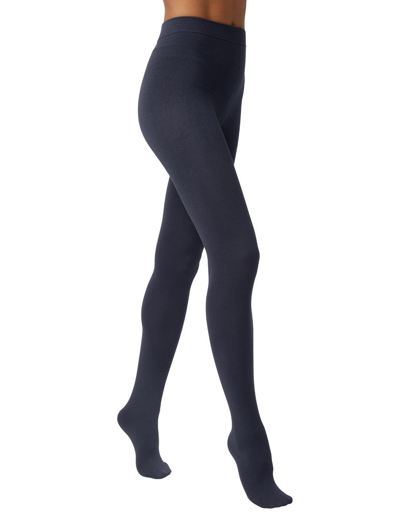 HUE Women's Sweater Tights, Graphite Heather Flat Knit, Small-Medium - Image 1