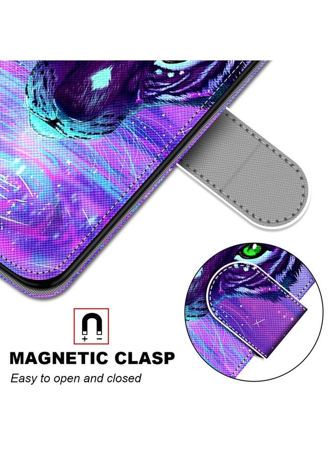 S-TOP Case For Samsung Galaxy M52 5G Coloured Drawing Cross Texture Horizontal Flip Leather Phone Case with Holder & Card Slots & Wallet & Lanyard - Image 5