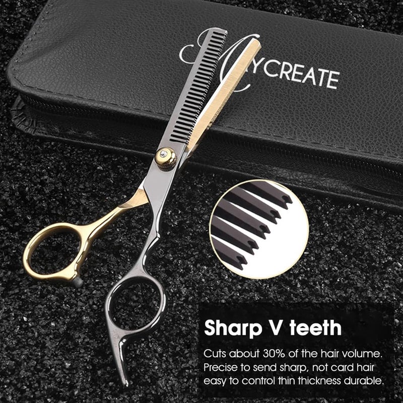 M'AYCREATE MAYCREATE® Hair Cutting Scissors for Men Stainless Steel Professional Salon Barber Hair Dressing Scissors Barber Kit Scissors for Hair cutting Kit Haircut Dressers Scissor - Image 4