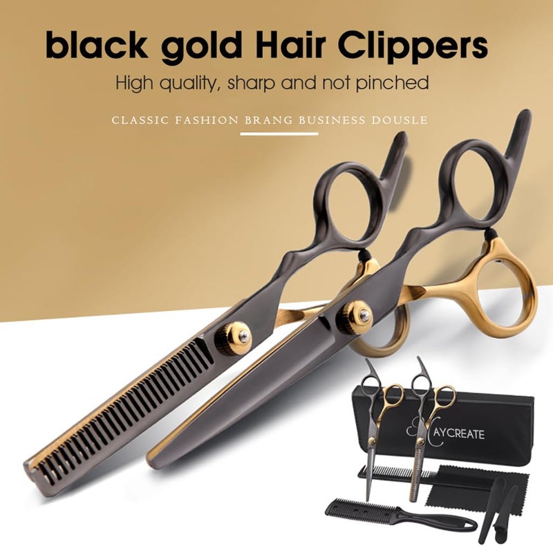 M'AYCREATE MAYCREATE® Hair Cutting Scissors for Men Stainless Steel Professional Salon Barber Hair Dressing Scissors Barber Kit Scissors for Hair cutting Kit Haircut Dressers Scissor - Image 2