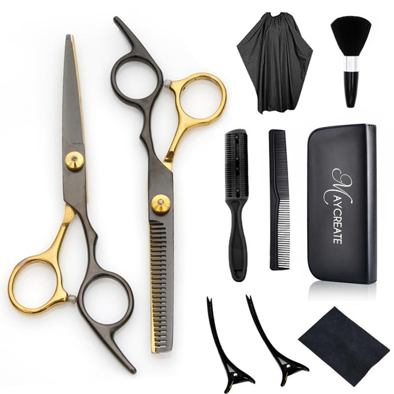 M'AYCREATE MAYCREATE® Hair Cutting Scissors for Men Stainless Steel Professional Salon Barber Hair Dressing Scissors Barber Kit Scissors for Hair cutting Kit Haircut Dressers Scissor - Image 1