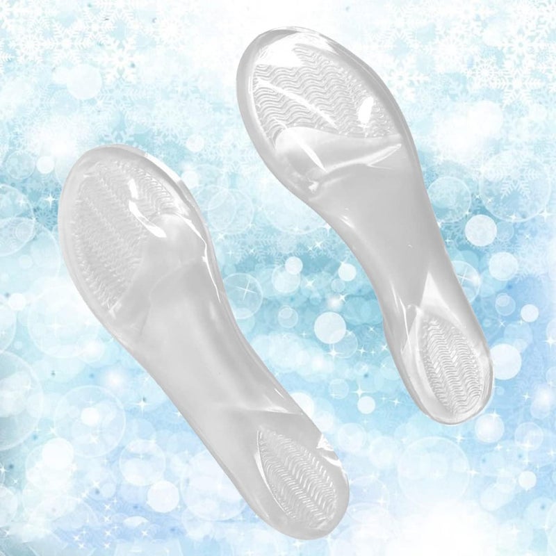 cheekyglo 3pcs Pair Flexible Relieving A Shoe Sore Inserts Gel Heel Transparent Insoles for High of Feet - Image 2