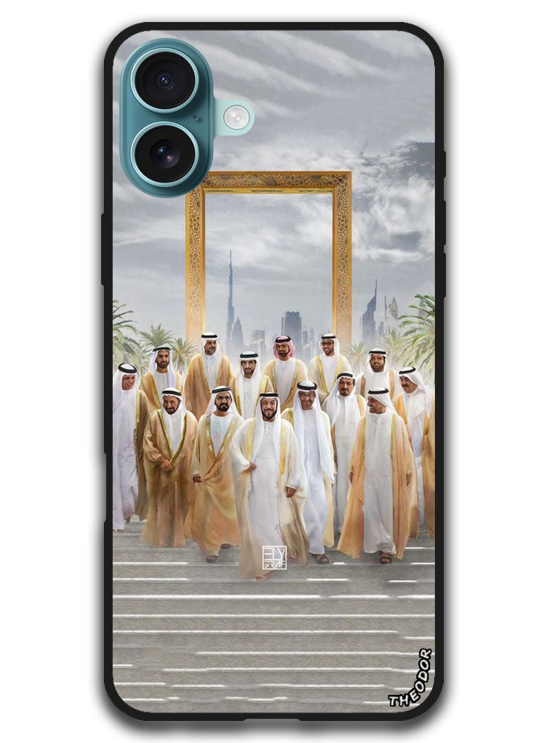 Theodor Protective Case Anti Scratch Shock Proof Bumper Cover For iPhone 16 (6.1)-inch Dubai Rulers - Image 1