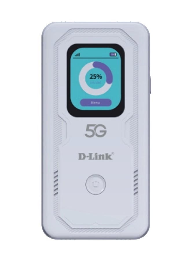 5G MiFi AX900 5000mAh battery router with color LCD touch screen White