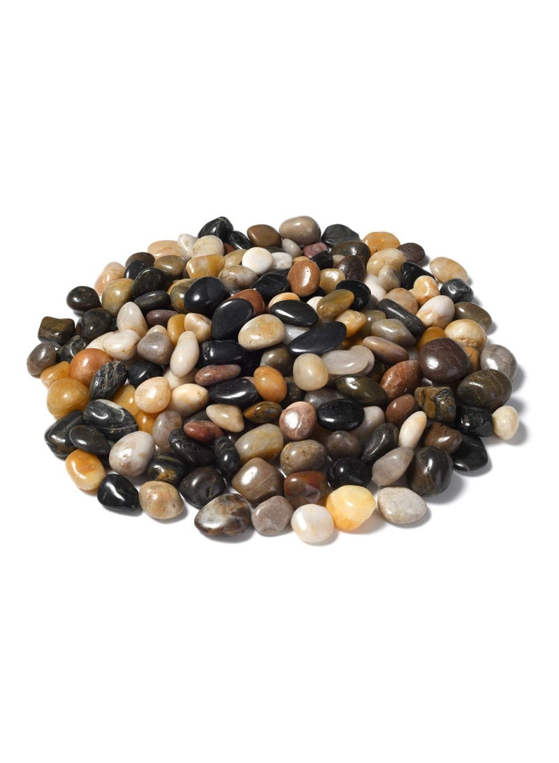 Home zone 10lb (4.5KG) River Rock Stones Pebbles - Natural Decorative Polished Mixed Pebbles Gravel Small Decorative Polished Gravel for Plant Aquariums Landscaping Ponds terrariums Vase Fillers DIY Home Decor  - Image 1