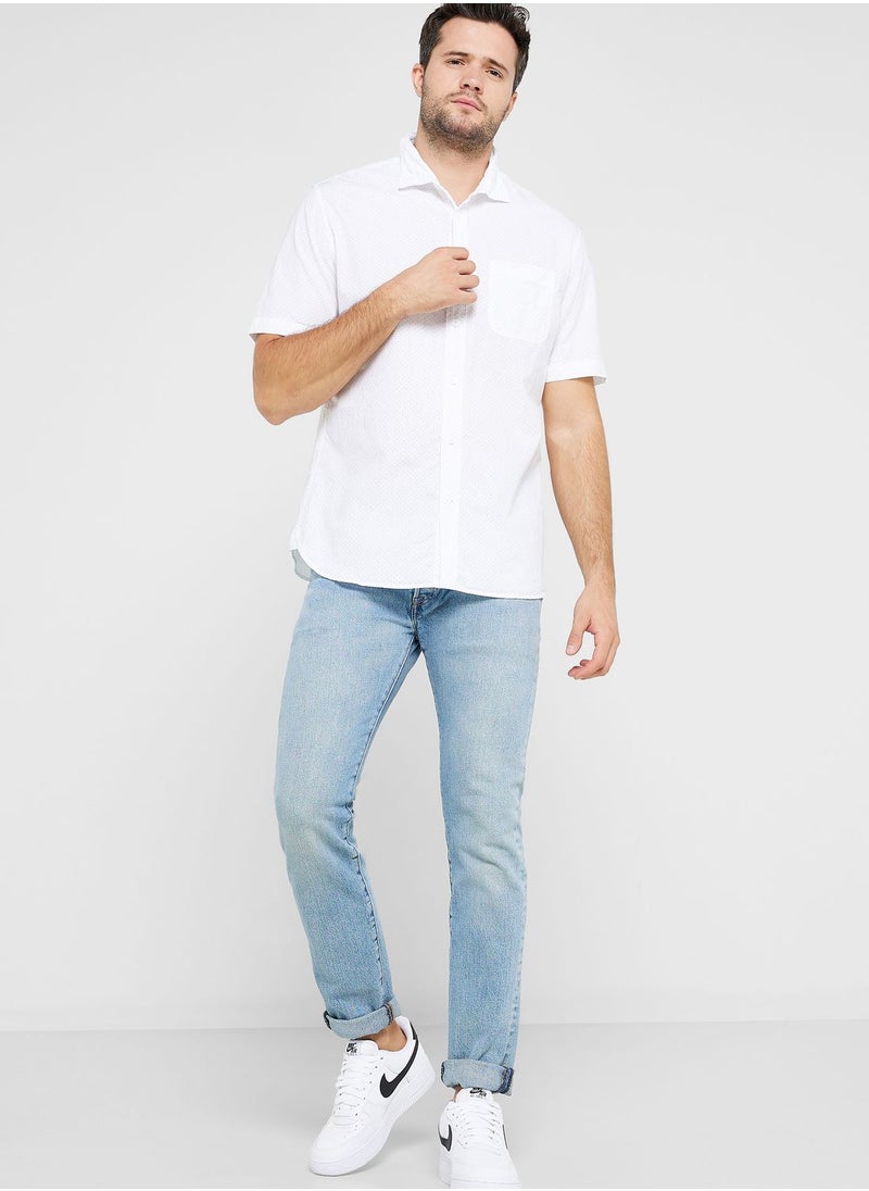 Mango Man - Dot Print Regular Fit Shirt - Image 1