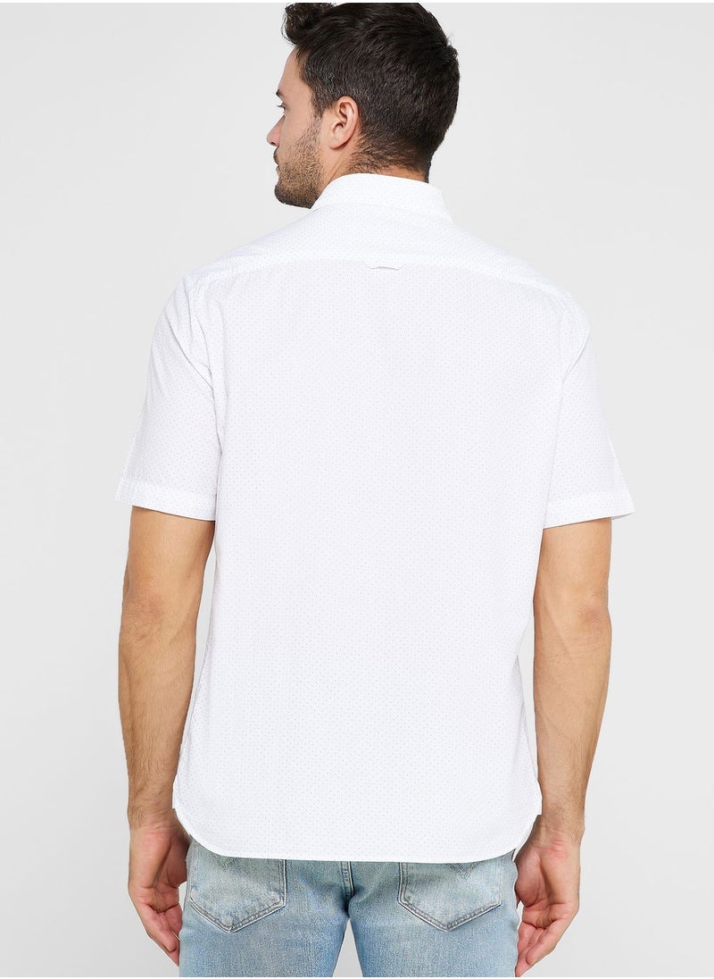 Mango Man - Dot Print Regular Fit Shirt - Image 1