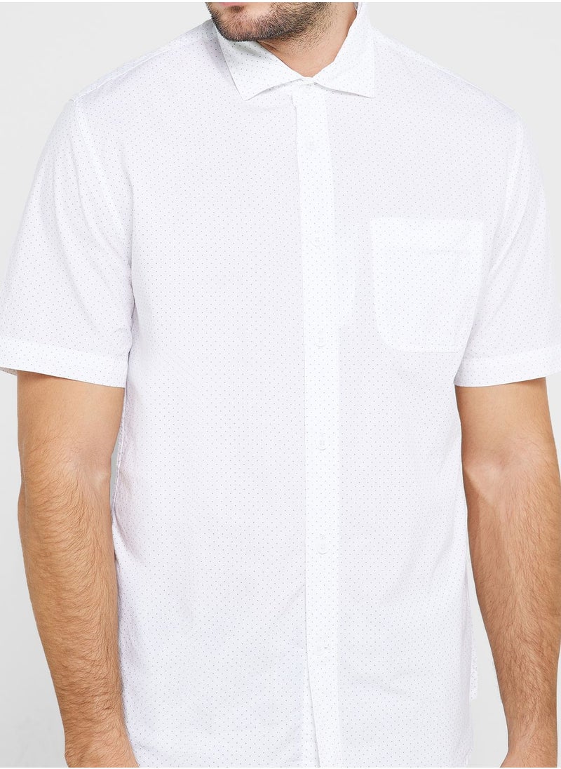 Mango Man - Dot Print Regular Fit Shirt - Image 1