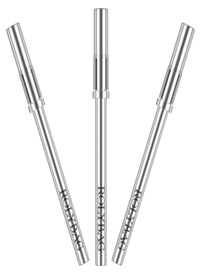 Rolybag Mandrel Nail Drill Bit, Mandrel Bit for Small Sanding Bands, 3/32'' Easy Off Mini Mandrel Bit for Nails, Suitable for Acrylic Nails Gel Manicures, Silver Mandrel Drill Bit 38mm x 3.1mm - Image 1