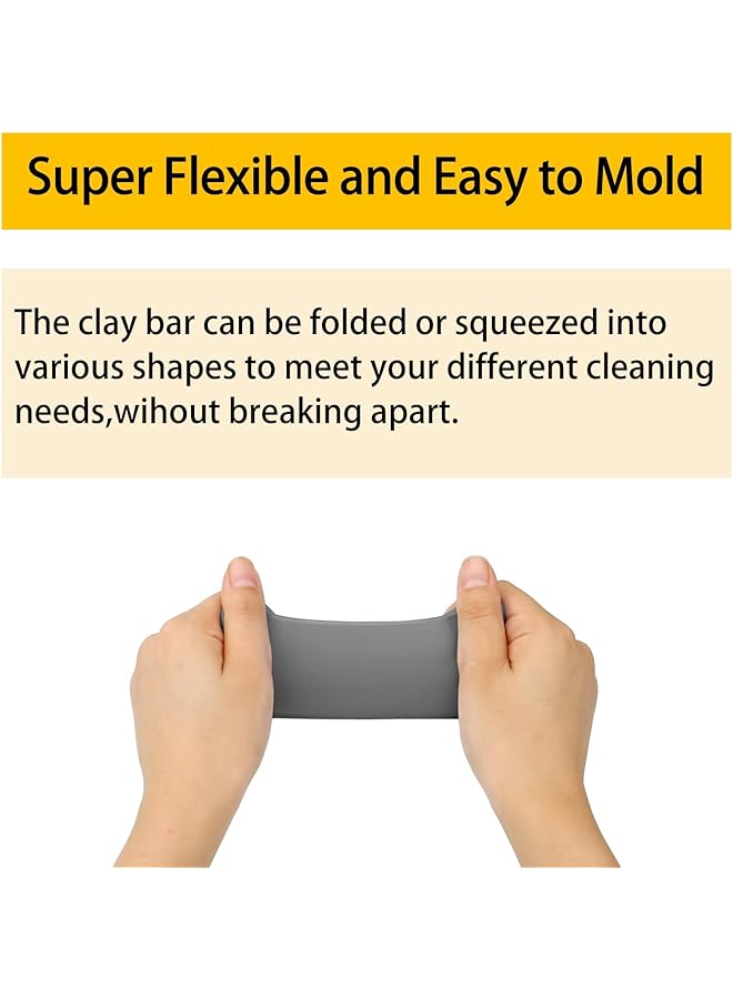 KASTWAVE Car Clay Bar, Premium Grade No Scratch Magic Clay Bar, Detailing Cleaner Kit Glass Deatil Cleaning, With Washing And Adsorption Capacity, For Auto Suv,Rv,Truck (4 Pack 400G) - Image 5