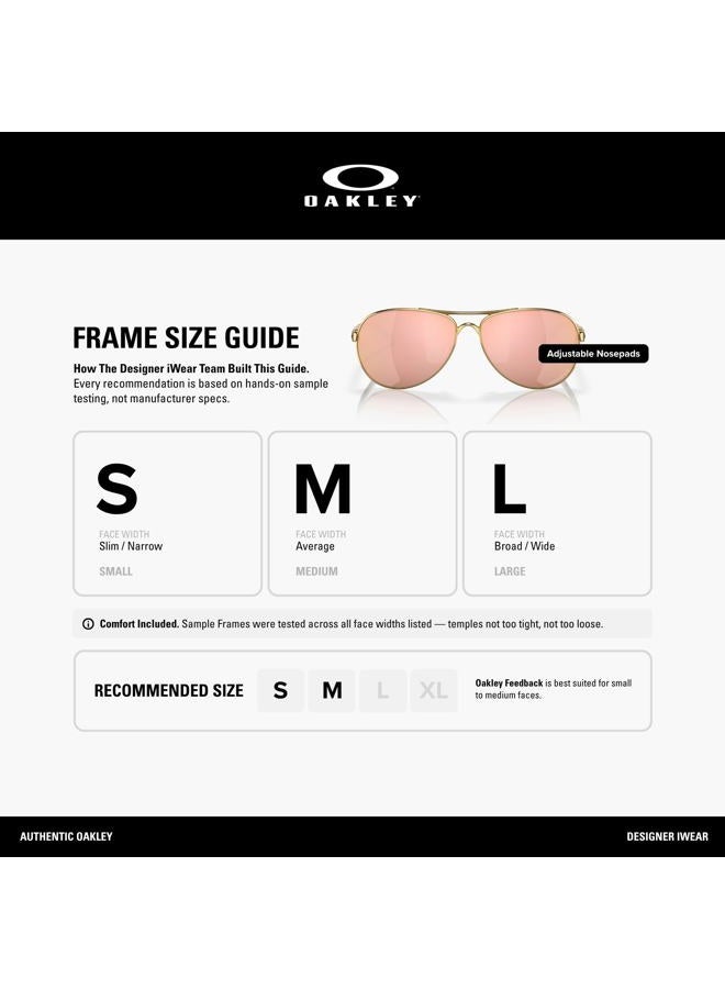 OAKLEY Women's Feedback Sunglasses, Polished Gold, 59.0 mm - Image 4