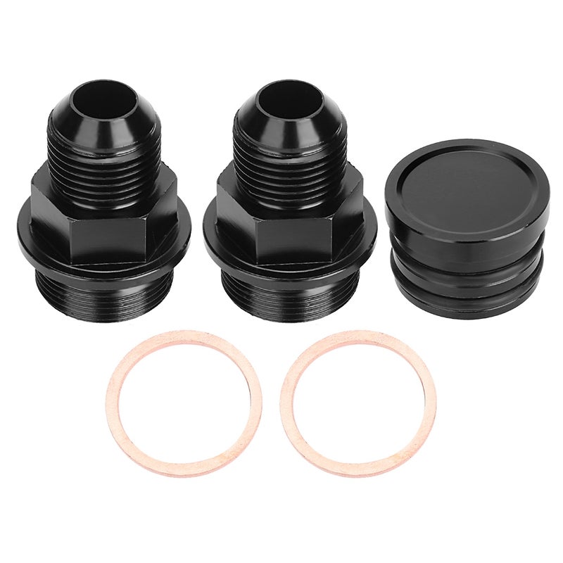 Catch Can Rear Block Breather Plug & Fittings M28-10AN Fit for Honda B16 B18C - Image 1