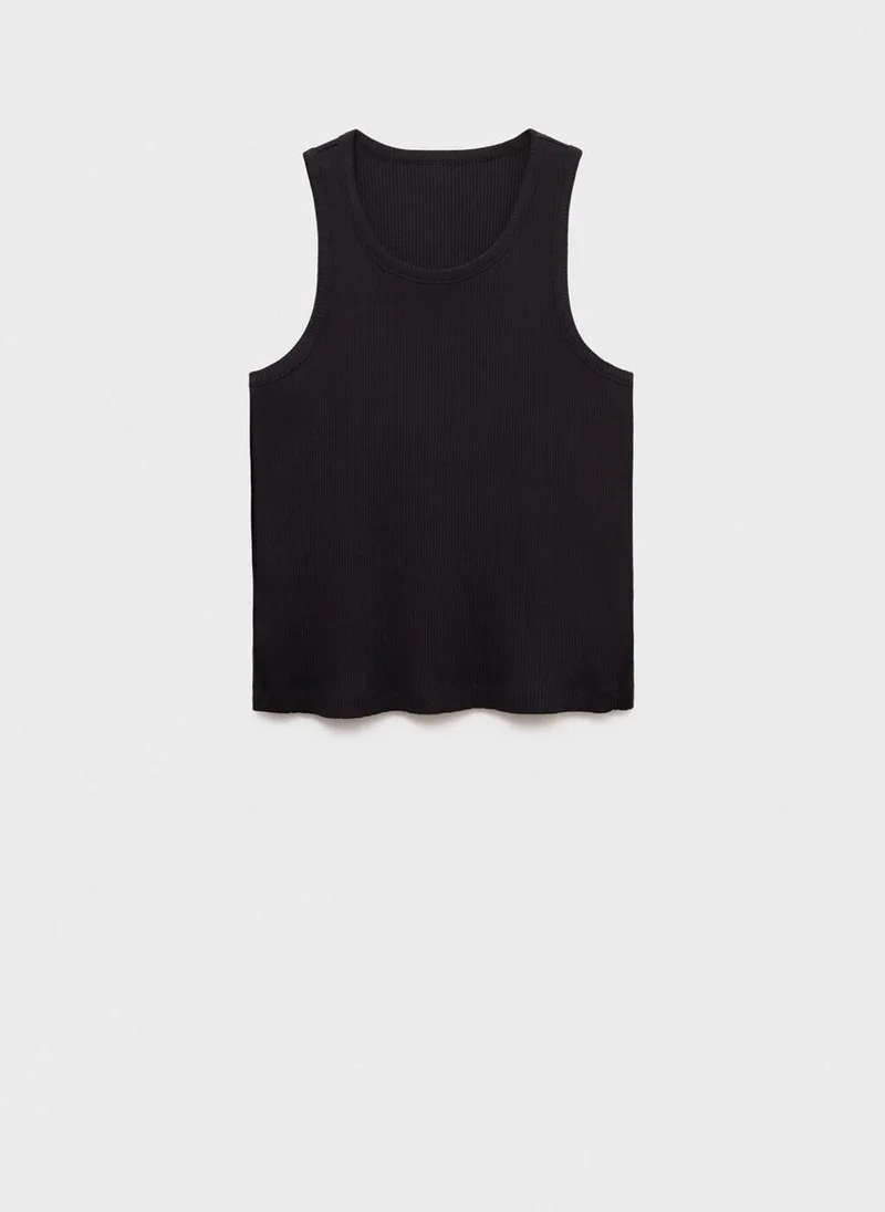 Mango Man Slim-fit ribbed tank top