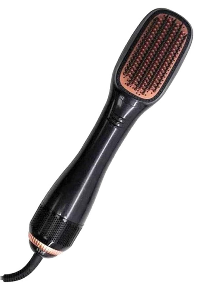 DubaiGallery Professional 2 in 1 Styling Versatile Hair Straightening Curling Styling Brush (Black)  - Image 1