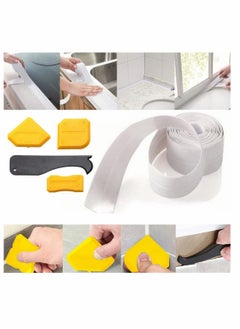 KASTWAVE Silicone Sealant Remover, 2 Rolls Bath Sealant Strip and 4 Silicone Scraper Tool, Bathtub Sealant Tape Waterproof Tape Sealant Caulk Tool  - Image 2