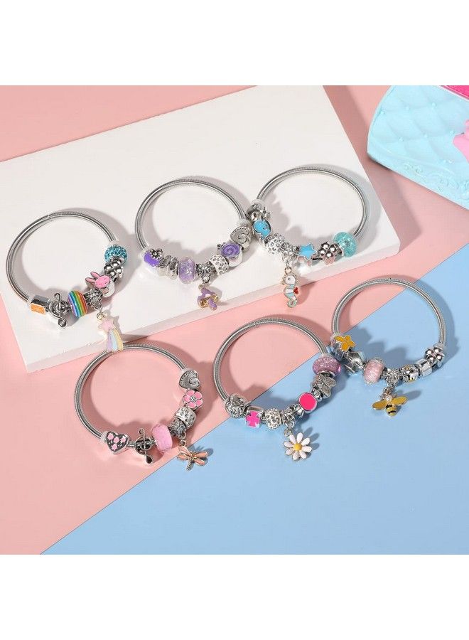 PinkSheep أساور للأطفال 6 قطع أساور صداقة للبنات الصغيرات سوار سحر هدايا حفلات ملابس تنكرية - Image 4