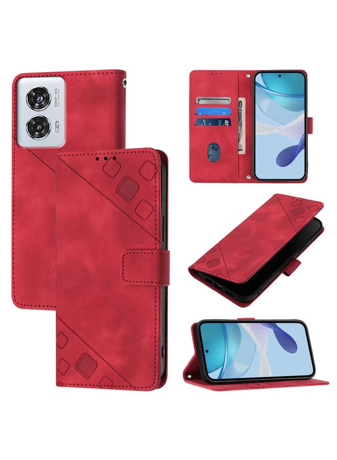 S-TOP Case For Motorola Edge 50 Fusion Skin Feel Embossed Leather Phone Case - Image 1