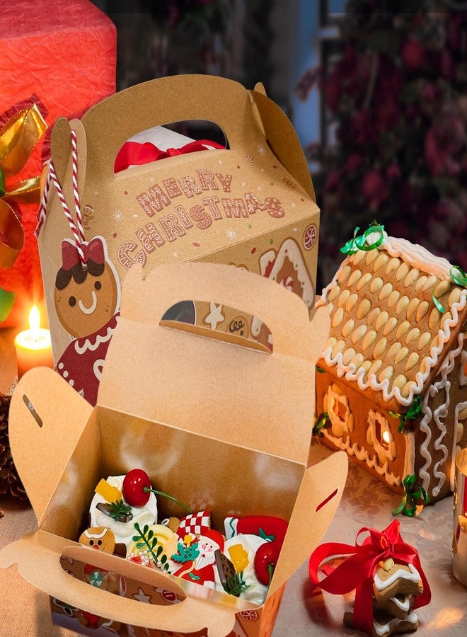 أور ورم علب كعك عيد الميلاد من OurWarm، عبوة من 12 علبة، علب هدايا مخبوزات العيد مع نافذة وبطاقات، علب كب كيك كرافت، حاويات طعام وكعك لتقديمها كهدايا، هدايا حفلات عيد الميلاد تتسع لـ 20 كعكة - Image 4