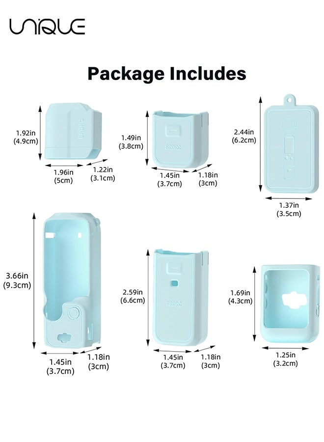 Unique Suitable for DJI OSMO Pocket 3 Case - Silicone Protective Case Cover - Lens Cover Compatible with DJI OSMO Pocket 3 - Screen Protector Grip Cover Accessories - Shockproof, Anti-Slip, Dustproof - Blue - Image 2