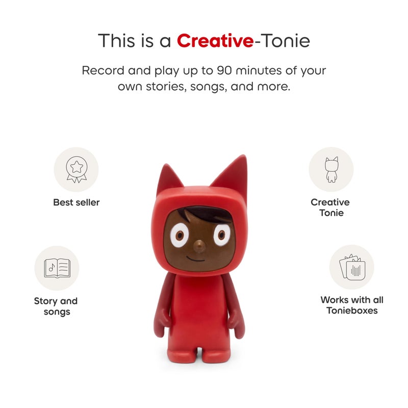 Tonies Creative Toy Figurine - Record and Upload up to 90 Minutes of Your Own Stories and Songs - Red/Dark - Image 4