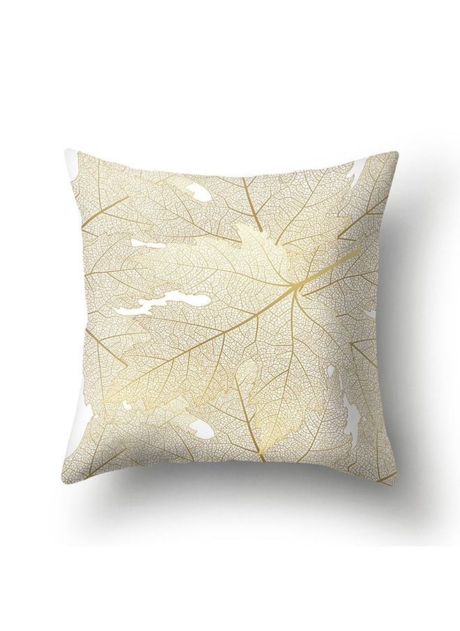 Generic - 4PCS Decorative Throw Pillow Case Cushion Cover Gold Stamping Leaves 18 x 18 inches 45 x 45 cm for Couch Bedroom Car - Image 1