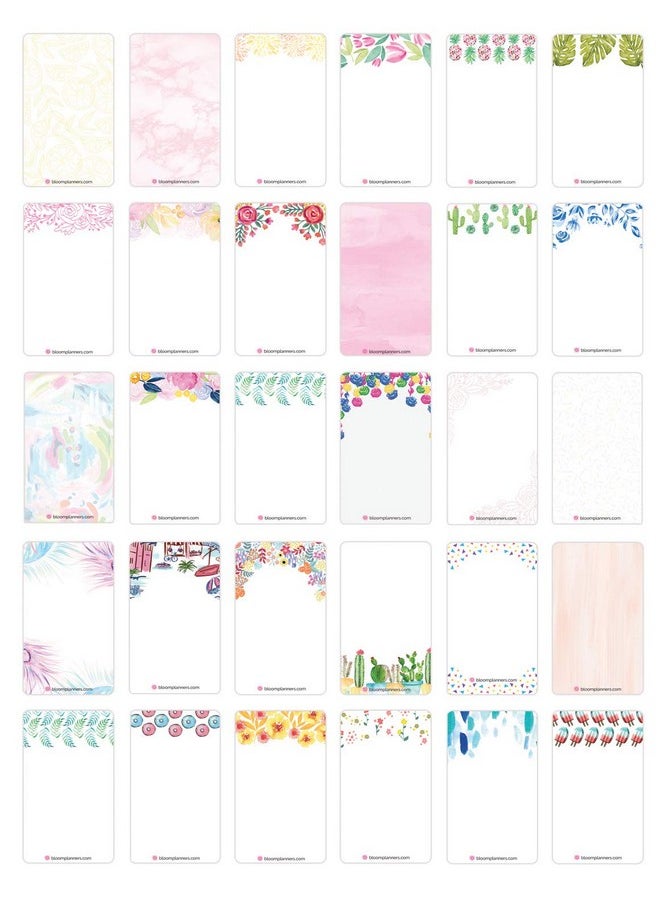 bloom daily planners - Encouragement Card Deck Cute Inspirational Quote Cards Just Because Cards Set Of Thirty 2" X 3.5" Cards Assorted Designs - Image 1