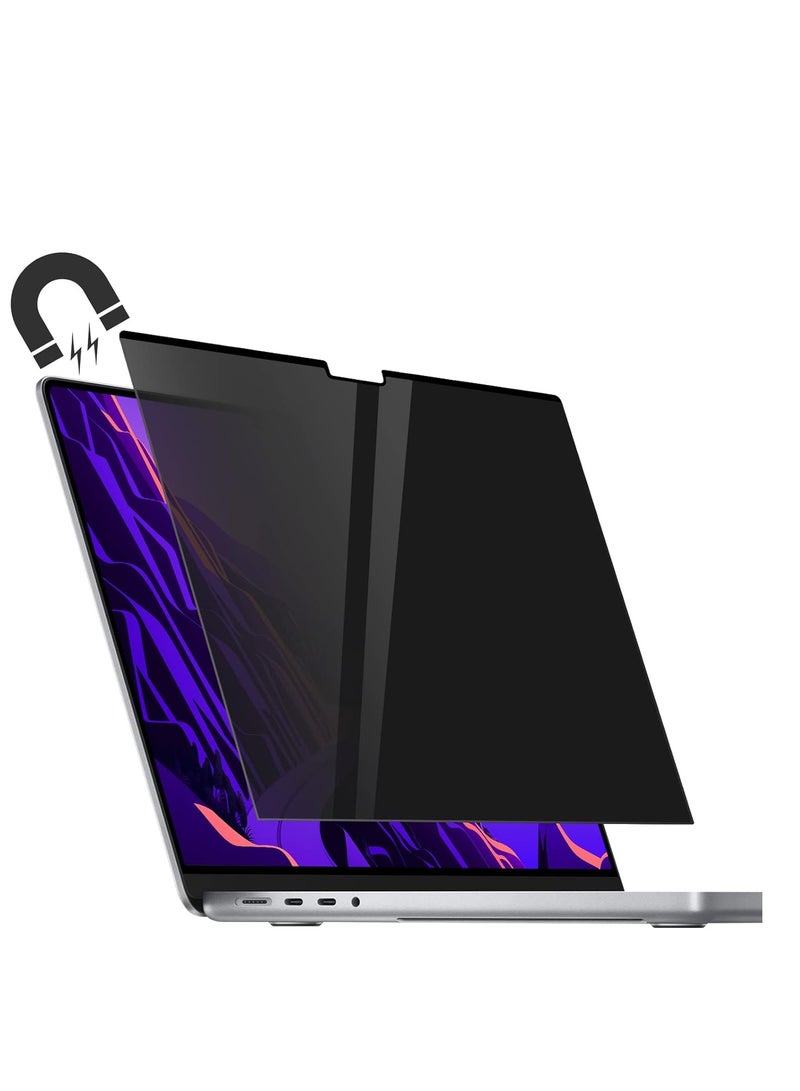 Magnetic Privacy Screen for MacBook Pro 14 Inch(2021-2024 M1--M4) - Mac Privacy Filter Screen Protector Anti-Scratch, Removable, Snap-On, Anti Glare Blue Light Screen Protector (A3112/A3185/A3401/A2442/A2779/A2918/A2992) - Image 1